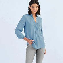 Load image into Gallery viewer, Dusty Blue Overhead Blouse