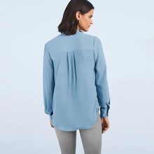 Load image into Gallery viewer, Dusty Blue Overhead Blouse