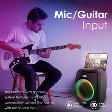 Load image into Gallery viewer, VERTUX Troop 60W Wireless Gaming Speaker (built-in Mic and instrument inputs)