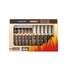 Load image into Gallery viewer, TRAMONTINA Churrasco 12pcs SS Flatware Set with Brown Polywood Handles
