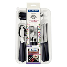 Load image into Gallery viewer, TRAMONTINA Tulum SS Cutlery Set & organizer tray (25 pcs)