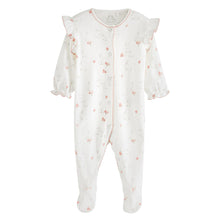 Load image into Gallery viewer, Pale Pink Bunny Floral Baby Sleepsuits 3 Pack (0mth-18mths)