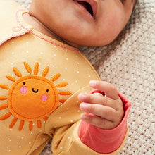 Load image into Gallery viewer, Multi Bright Pink Rainbow Baby Sleepsuits 3 Pack (0mth-18mths)