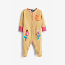 Load image into Gallery viewer, Multi Bright Pink Rainbow Baby Sleepsuits 3 Pack (0mth-18mths)