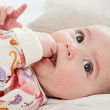 Load image into Gallery viewer, Pink / White Unicorn Baby Sleepsuits 3 Pack (0mth-18mths)