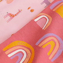 Load image into Gallery viewer, Pink / White Unicorn Baby Sleepsuits 3 Pack (0mth-18mths)