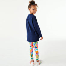 Load image into Gallery viewer, Blue Rainbow Dreams Rainbow Dreams Cuffed Long Sleeve Top & Legging Set (3-12yrs)