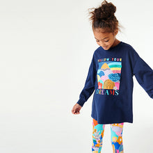 Load image into Gallery viewer, Blue Rainbow Dreams Rainbow Dreams Cuffed Long Sleeve Top & Legging Set (3-12yrs)