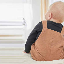 Load image into Gallery viewer, Rust Brown 2 Piece Cord Dungarees With Bodysuit (0mths-18mths)