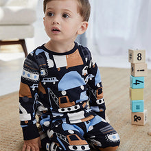 Load image into Gallery viewer, Blue/ Tan Brown 3 Pack Snuggle Pyjamas (12mths-6yrs)