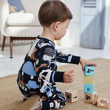 Load image into Gallery viewer, Blue/ Tan Brown 3 Pack Snuggle Pyjamas (12mths-6yrs)