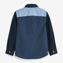 Load image into Gallery viewer, Blue Colourblock Oxford Shirt (3-12yrs)