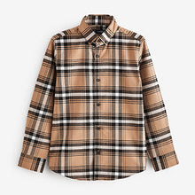 Load image into Gallery viewer, Tan Brown Check Oxford Shirt (3-12yrs)