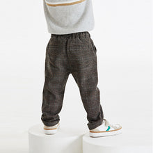 Load image into Gallery viewer, Brown Pull-On Check Trousers (3mths-5yrs)