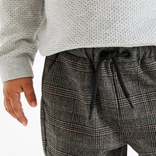 Load image into Gallery viewer, Brown Pull-On Check Trousers (3mths-5yrs)