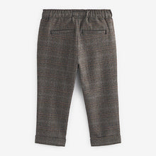 Load image into Gallery viewer, Brown Pull-On Check Trousers (3mths-5yrs)