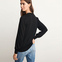 Load image into Gallery viewer, Black Button Cardigan