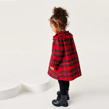 Load image into Gallery viewer, Red Ruffle Collar Check Dress (3mths-6yrs)
