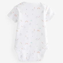 Load image into Gallery viewer, White Animal 4 Pack Baby Printed Short Sleeve Bodysuits (0mth-18mths)
