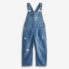 Load image into Gallery viewer, Mid Blue Denim Mom Dungarees (3-12yrs)