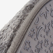 Load image into Gallery viewer, Grey Faux Fur Cosy Mule Slippers