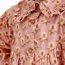 Load image into Gallery viewer, Pink Geo Cord Frill Collar Shirt Dress (3mths-6yrs)
