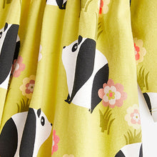 Load image into Gallery viewer, Green Panda Character Long Sleeve Jersey Dress (3mths-6yrs)