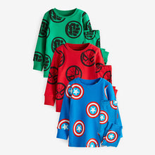Load image into Gallery viewer, Marvel Print 3 Pack Snuggle Pyjamas (9mths-12yrs)