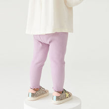 Load image into Gallery viewer, Pink Rib Jersey Leggings (3mths-6yrs)