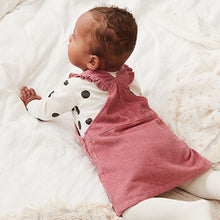 Load image into Gallery viewer, Pink 2 Piece Baby Pinafore Dress And Bodysuit Set (0mths-18mths)