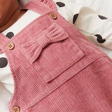 Load image into Gallery viewer, Pink 2 Piece Baby Pinafore Dress And Bodysuit Set (0mths-18mths)