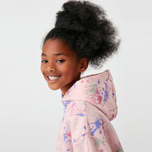 Load image into Gallery viewer, Pink Splat Next Longline Hoodie (3-12yrs)