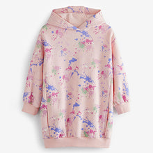 Load image into Gallery viewer, Pink Splat Next Longline Hoodie (3-12yrs)