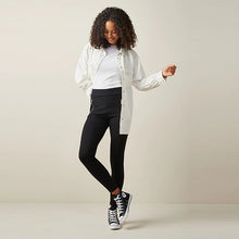 Load image into Gallery viewer, Black Ponte Zip Detail Leggings