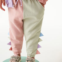 Load image into Gallery viewer, Pink 3D Dinosaur Jogger Soft Touch Jersey (3mths-4yrs)