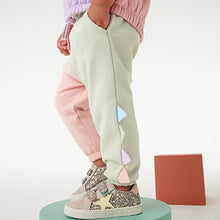 Load image into Gallery viewer, Pink 3D Dinosaur Jogger Soft Touch Jersey (3mths-4yrs)