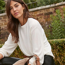 Load image into Gallery viewer, Ecru White Cosy Crew Neck Jumper