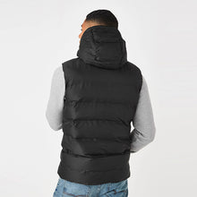 Load image into Gallery viewer, Black Shower Resistant Heatseal Hooded Gilet