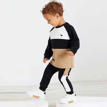 Load image into Gallery viewer, Colourblock Long Sleeve Cosy Colourblock T-Shirt And Joggers Set (3mths-6yrs)