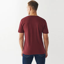 Load image into Gallery viewer, Burgundy Red Regular Fit Essential Crew Neck T-Shirt