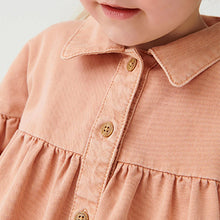 Load image into Gallery viewer, Soft Orange Cotton Shirt Dress (3mths-6yrs)