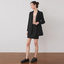 Load image into Gallery viewer, Black Ponte Zip Detail Mini Skirt