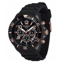 Load image into Gallery viewer, UNISEX QA CANDY CHRONOGRAPH SILICON BLACK WATCH - Allsport
