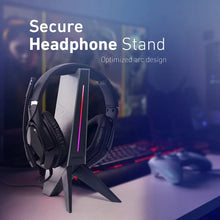 Load image into Gallery viewer, VERTUX ZULU Gaming RGB Headset Stand with 2xUSB & Audio Ports