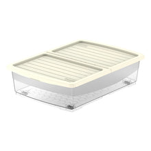 Load image into Gallery viewer, COSMOPLAST 25L Clear Plastic Underbed Storage Box with Wheels & Lockable Lid