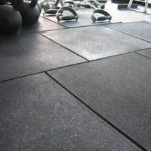 Load image into Gallery viewer, Black Rubber Tiles 1mx1m 15mm thickness - Allsport