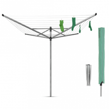 Load image into Gallery viewer, Brabantia Lift-O-Matic 60m + Ground Spike + Cover Metallic Grey - Allsport