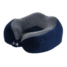 Load image into Gallery viewer, SHAPE MEMORY TRAVEL PILLOW - NAVY BLUE