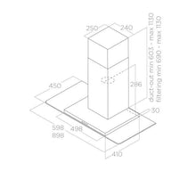 Load image into Gallery viewer, ELICA FLAT GLASS 90cm Wall-mounted Hood