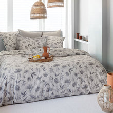 Load image into Gallery viewer, Housse de couette coton et lin imprimée végétale Java exotique - Allsport
